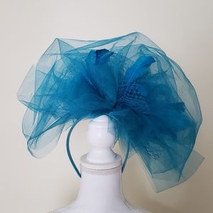 turquoise fascinator